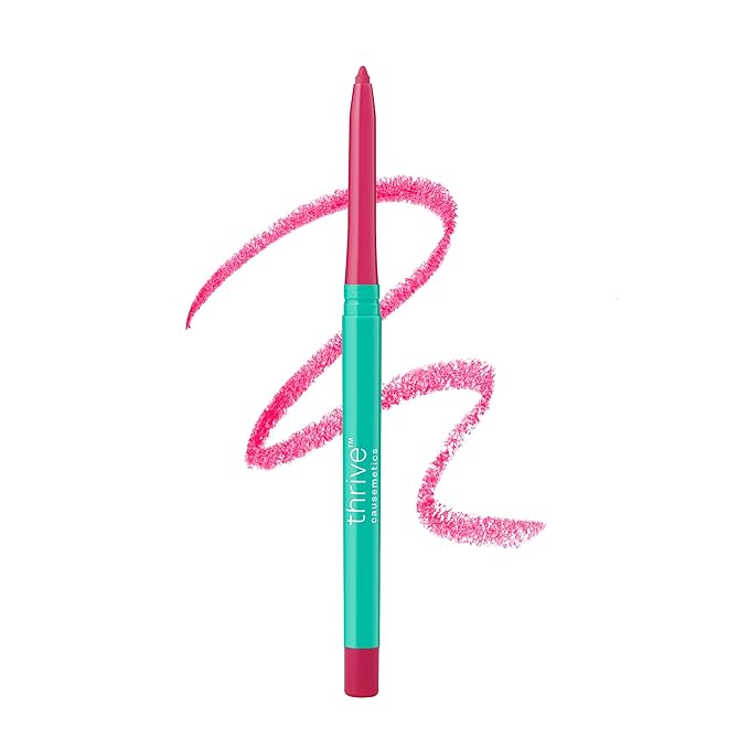 Thrive Causemetics Lip Filler Plumping Lip Liner, Fuchsia Pink Shade Ebony
