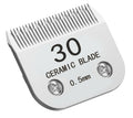 Docal 30# Silver Detachable Clipper Ceramic Blades, Dog Grooming Clipper Replacement Blades Compatible with Dog Clippers, KM Series Clippers, Most A5, Size 30, Cut Length 1/50"(0.5mm)