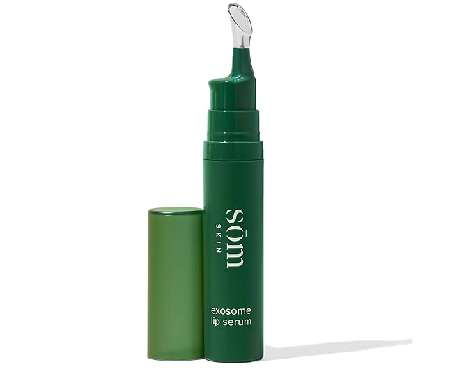 SŌM Skin Exosome Lip Serum | Hydrating & Anti-Aging Lip Formula, Reduces Fine Lines & Wrinkles, Microbead Exfoliation, Plumps & Nourishes
