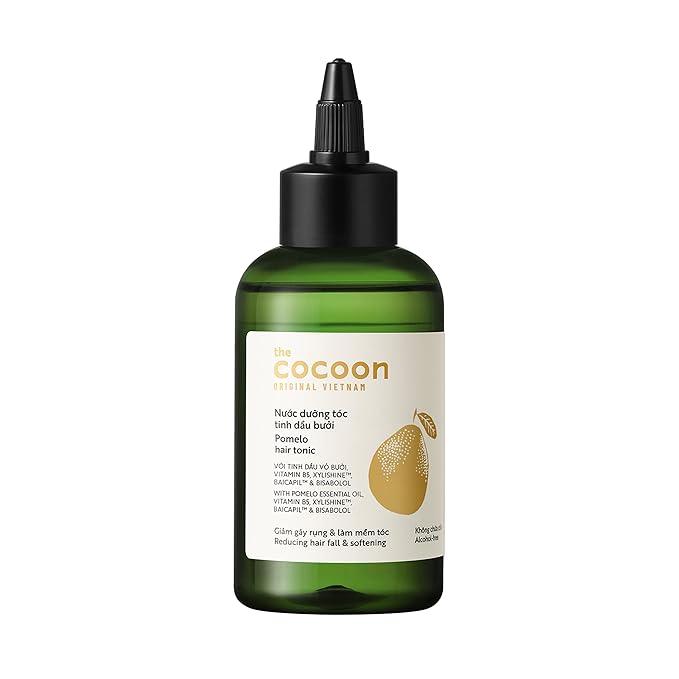 Cocoon Original Vietnam Pomelo Hair Tonic 140ml / 4.73 fl oz – Lightweight Scalp Serum for Thinning Hair, Hydrating, Strengthening & Anti-Breakage with Vitamin B5 & Baicapil