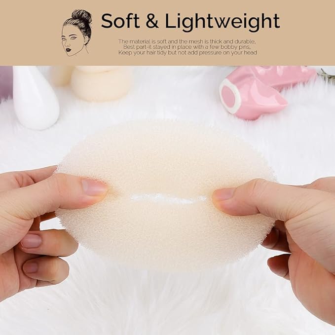 Teenitor 4 Pcs Hair Donut Hair Bun Maker(Extra-large, Large, Medium, Small) with Hair Pins 20 Pcs, Blonde