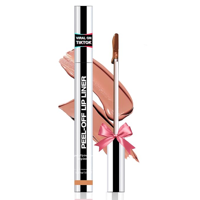 Peel Off Lip Liner Stain - Long Lasting Natural Lip Stain Transfer-proof Lip Liner, Moisturizing Waterproof Lip Gloss Stain, Highly Pigmented Color for All Skin, Ideal Gifts for Women (01#Pink)