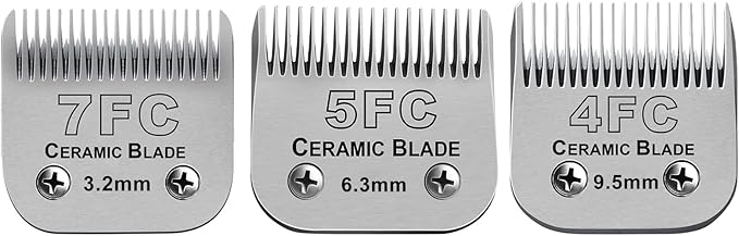 Dog Grooming Ceramic Blades Set,Compatible with Andis,Oster A5,Wahl KM10