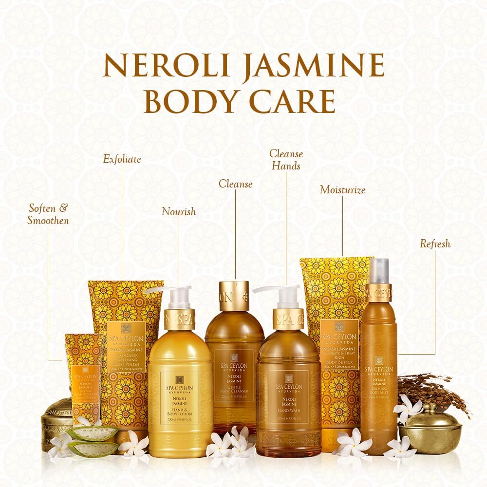 SPA CEYLON NEROLI JASMINE Calming Body Mist | Essential Oils | Aromatherapy Face and Body | Relaxing Pillow Mist | 100ml