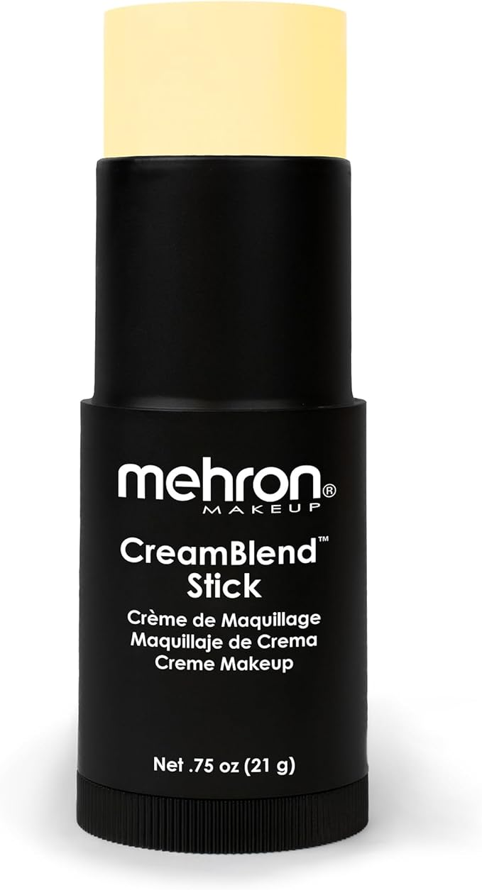 Mehron Makeup CreamBlend Stick - PASTEL YELLOW, Cream Face Paint