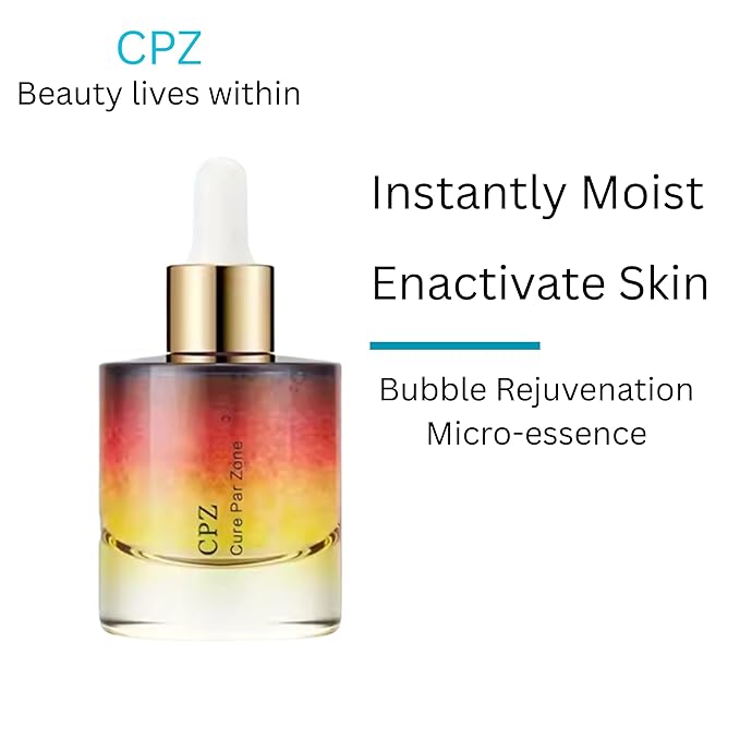 CPZ Bubble Radiant Micro Essence Face Serum | Coenzyme Q10, Niacinamide, Panthenol & Vitamin E | Daily Hydrating Serum | 45ml