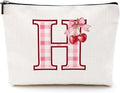 CQM Cherry Bag Initial H Makeup Bag Cherry Gifts for Women Cosmetic Bags