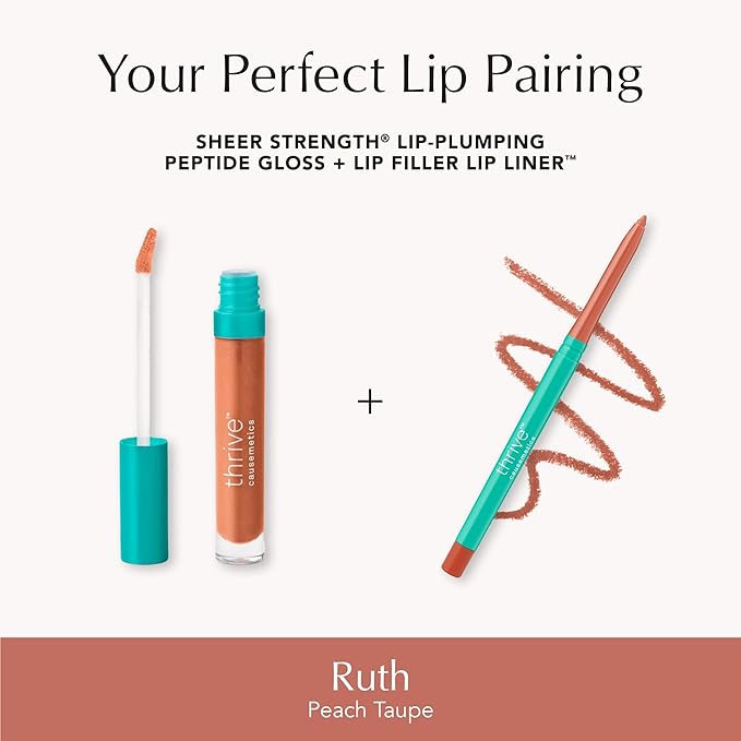 Thrive Causemetics Lip Filler Plumping Lip Liner, Peach Taupe Shade