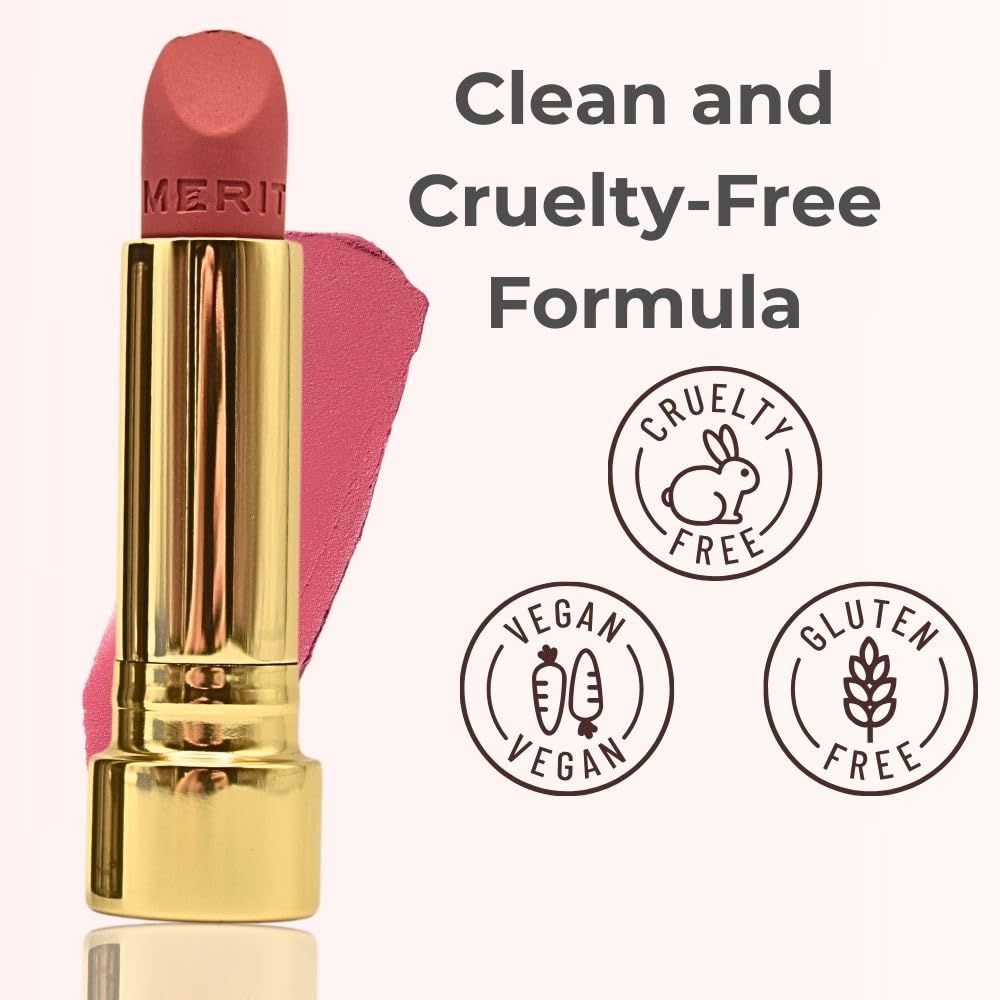 Merit Signature Lip Lightweight Matte Lipstick - 0.10 oz / 3 g (Antibes (soft peach), standard)