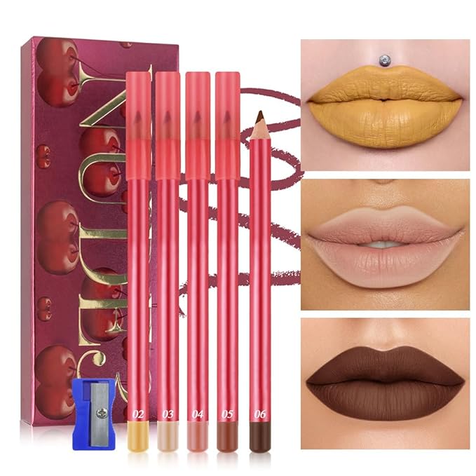 Hxssll 12Pcs Matte Lipstick Crayon Lip Liner pencil Set, Creamy & Hydrating Matte Lip Pencil, Smudge-Proof, Long-Wear Waterproof Lipstick Liner to Create Perfect Lip Makeup (12pcs) Set #02