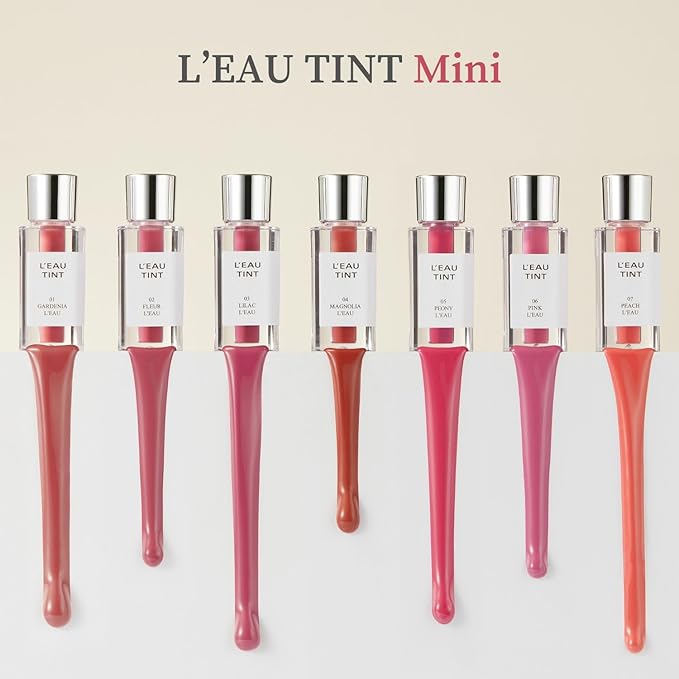 BBIA L’EAU Tint – Glossy & Glow Lip Stain Watery Lip Tint Non-Sticky High Shine Finish Long-lasting Moisturizing Lightweight Natural Daily Use Vegan Korean Makeup (04 MAGNOLIA L'EAU -MINI)