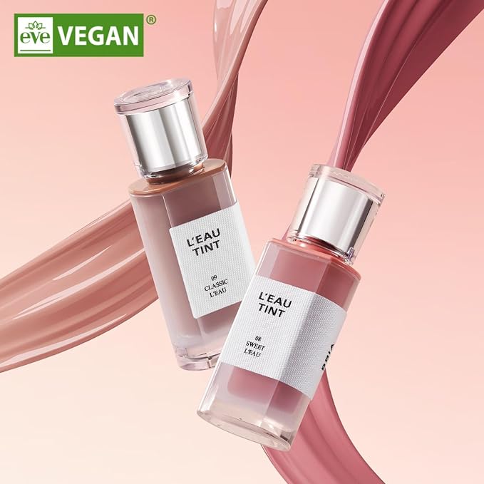 BBIA L’EAU Tint – Glossy & Glow Lip Stain Watery Lip Tint Non-Sticky High Shine Finish Long-lasting Moisturizing Lightweight Natural Daily Use Vegan Korean Makeup (03 LILAC L'EAU)