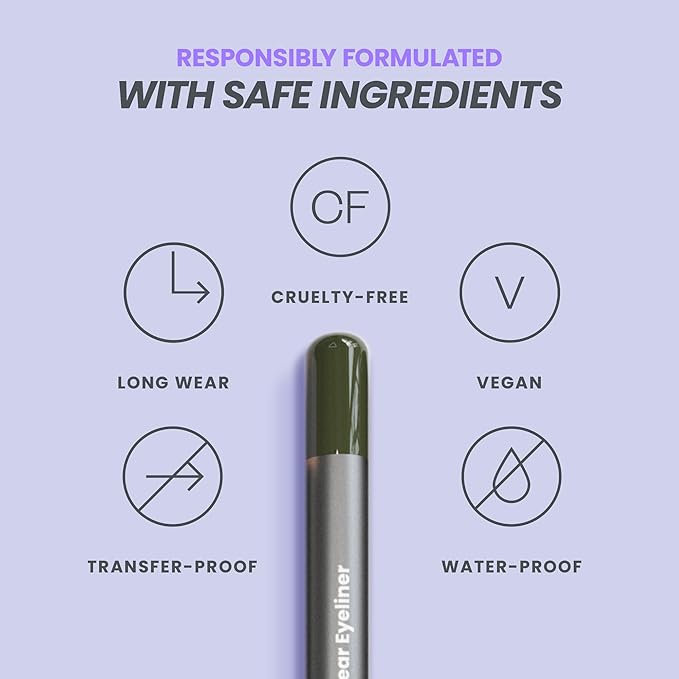 Wonderskin Eyeliner Pencil, 1440 Longwear Green Eyeliner Pencil - Waterproof, Sharpenable & Smudge Proof (Olive)
