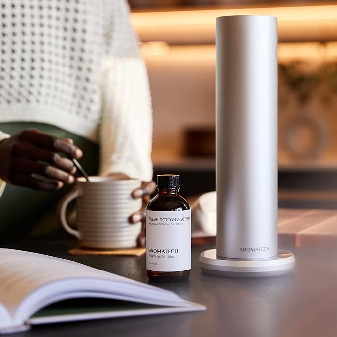AromaTech Fresh Cotton and Bergamot Essential Oil Blend: Luxury Hotel Inspired Aromatherapy with Bergamot, Fresh Cotton & Sandalwood for Ultrasonic Diffusers & Nebulizers (10 mL)