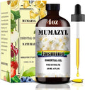 Jasmine Essential Oil, Jasmine Oil 4 Fl Oz 120ML for Diffuser Humidifier Yoga Cleaning DIY Candle Soap Making MUMAZYL Essential Oils