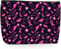 Wenboco Pink Butterfly Makeup Bag, Flower Large Capacity Travel Makeup Case Cosmetic Bags for Women, Portable Pouch Purse Travel Essentials Toiletries Accessories, Christmas Birthday Gifts for Women