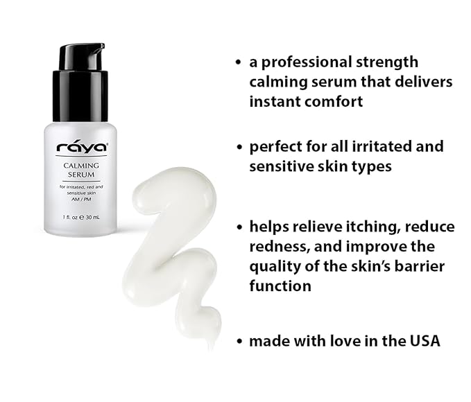 RAYA Calming Serum (504) - Calming Facial Serum For Irritated And Sensitive Skin, Skin Balancing Serum For A More Even-Looking Appearance Of Visible Irritation and Complexions