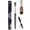KEMEISI Acrylic Nail Brush Size #14, 100% Pure Kolinsky Nail Art Brushes for Acrylic Application, Sturdy Handle Oval Shaped Acrylic Powder Nail Design Tools for Professional Manicure DIY