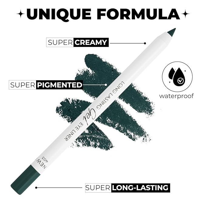 Lamel No Smudge Waterproof Gel Eyeliner Pencil – Emerald Green