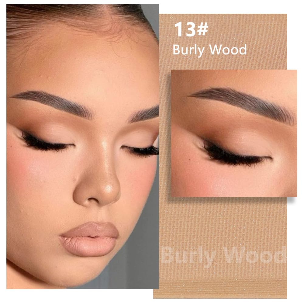 FeiCuiYun Matte Singe Eye Shadow Palette Makeup, Matte Burly Wood Monochrome Eyeshadow For Old Women, Mini Pressed Pigmented Waterproof Sombras Para Ojos, Vegan, Talc, Paraben & Cruelty Free, 13