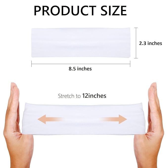 Huachi Headbands for Women Non Slip Sports Headband Fashion Hair Accessories, 16 Pack Elastic Hair Bands for Women Wide, Soft Cloth Head Bands Bulk for Workout Yoga Gym, Trendy Hair Accessories