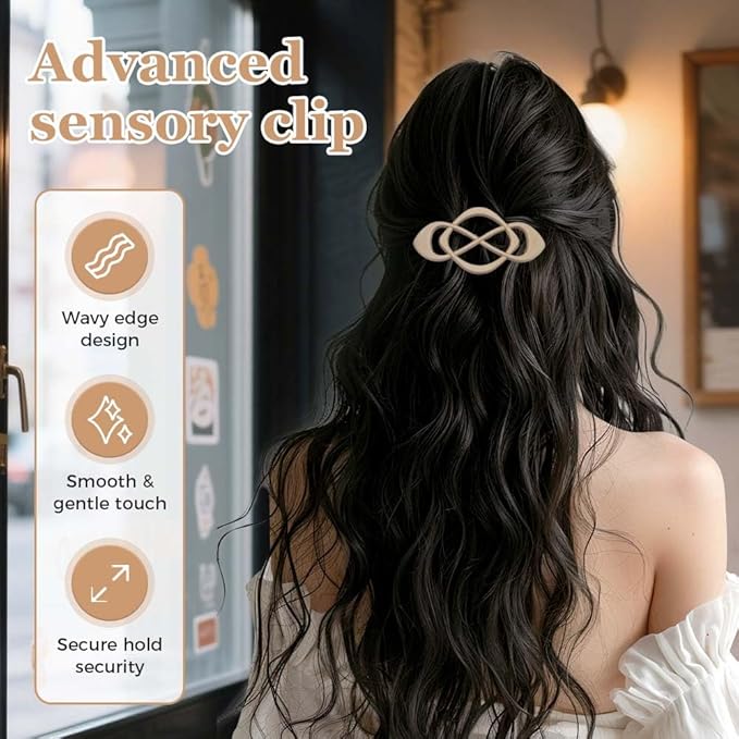 Vintage French Barrette Hair Clips, Hair Barrettes Hair Accessories for Women Girls, Elegant Retro Non Slip Clip with Classic Design Thick to Thin, Stylish Accessories Hair (Dark Purple, 4PCS)