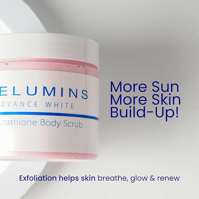 Relumins Premium Summer Body Scrub with Glutathione, Rosehip & Sea Salt – Hydrating Exfoliating Scrub for Smooth, Radiant Skin Routine – Glowing Summer Skin with Gentle Moisturizing Formula – 400ml