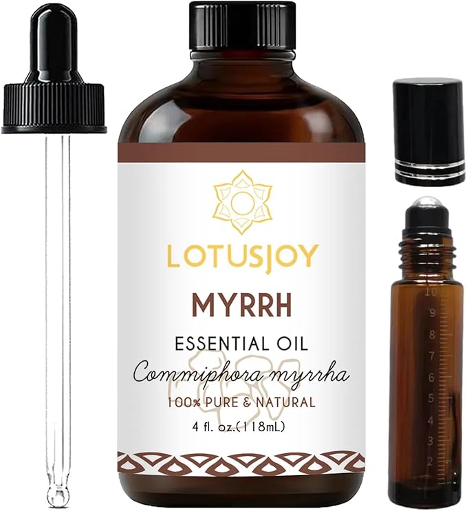 LOTUSJOY Myrrh Essential Oil, for Skin, Hair- 4 Oz