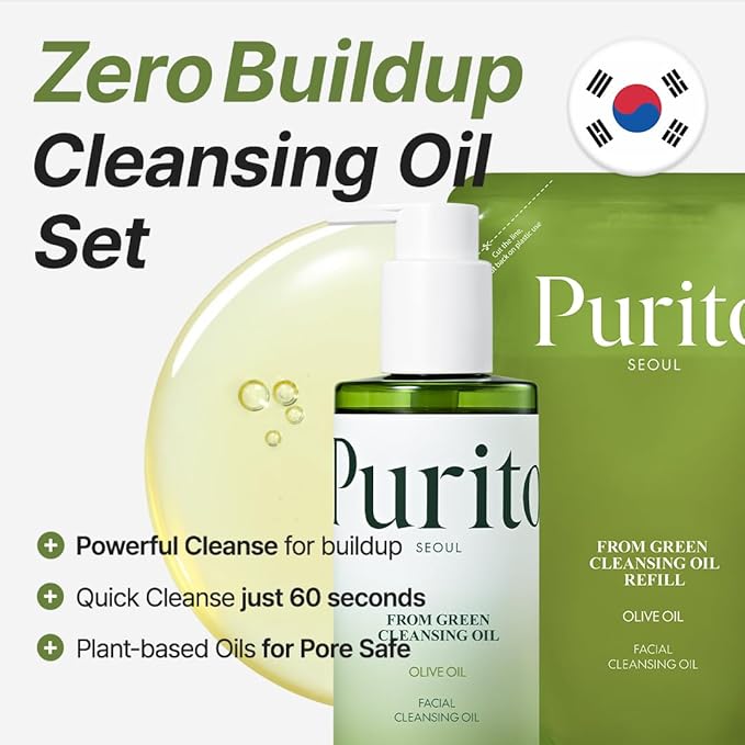PURITO From Green Oil Set | Original & Refill Pack Of Oil Cleansers