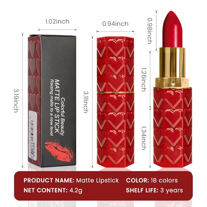 3 Pcs Matte Velvet Lipstick for Women Set,Nude Long Lasting Matte Lip Stick 24H Waterproof for Girls Natural Lip Makeup,Non-Stick Lipstick Makeup for Women,labiales magicos 24 horas originales