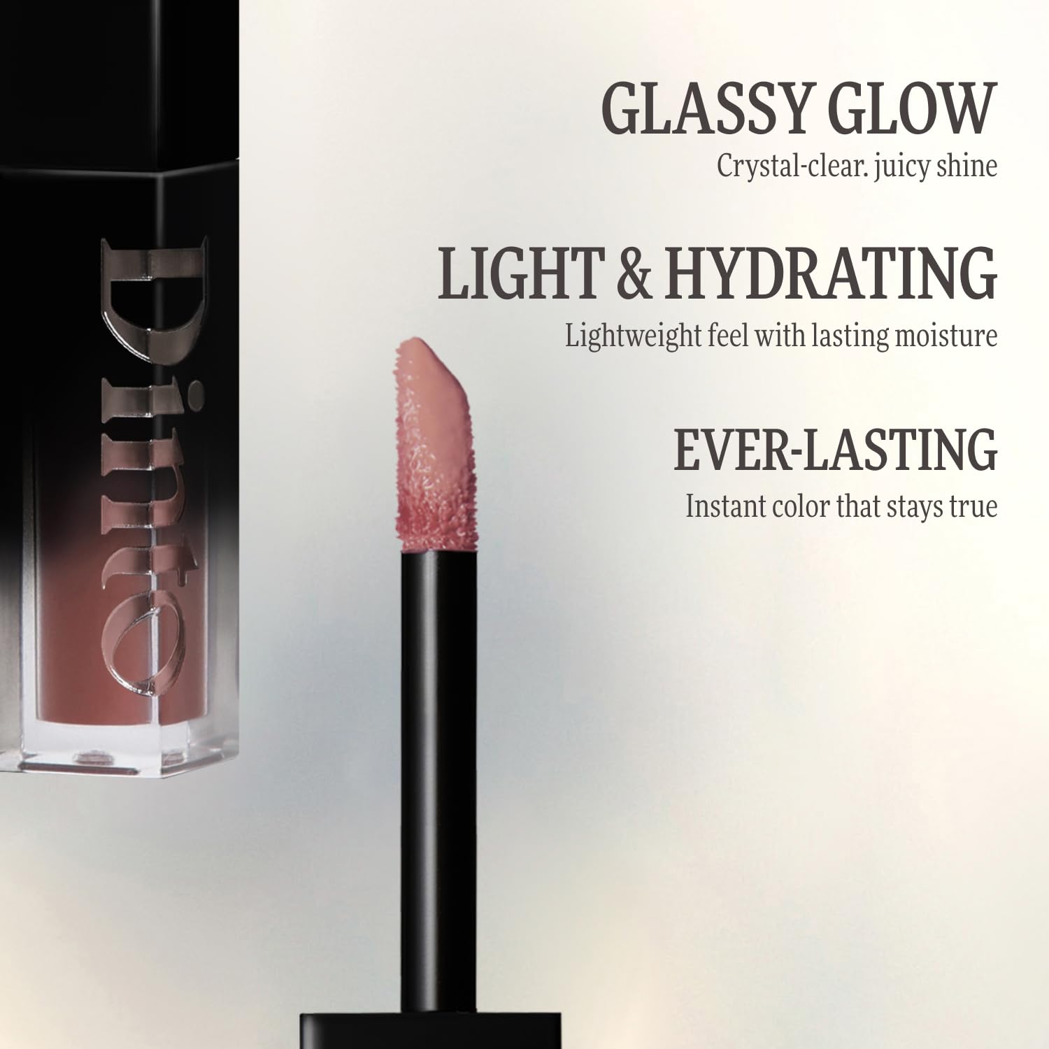 DINTO Blur-Glowy Mini Lip Tint (253 Ad Veritas) – Dewy Finish Glowy Korean Lip Tint, Long Lasting All Day Stain, Muted Pink Beige, Vegan & Cruelty-Free, 0.04 fl oz