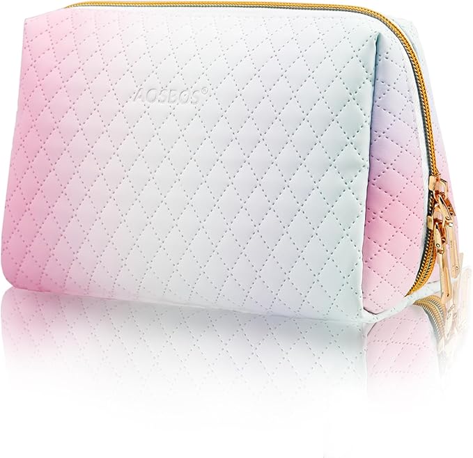 Aosbos Small Makeup Pouch, Travel Cosmetic Bags for Women,Travel Pouch