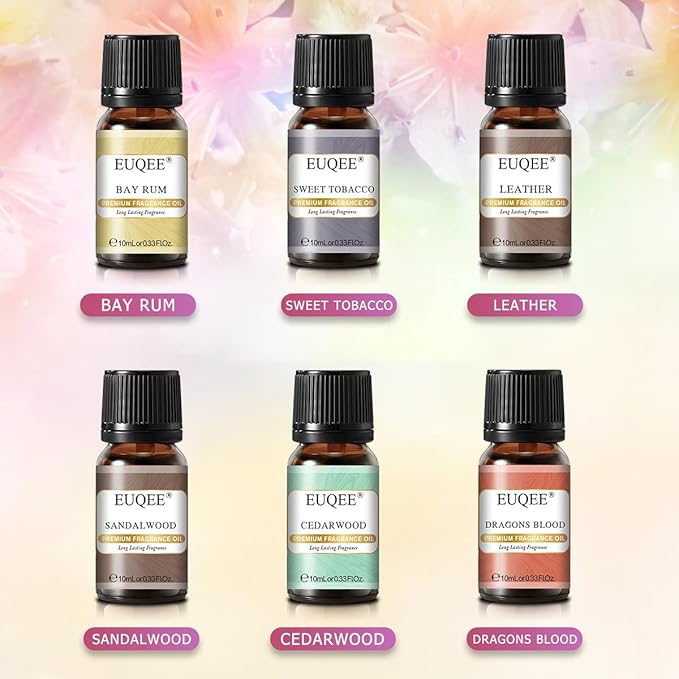 EUQEE 6PCS Men's Pubs Gift Set Premium Fragrance Oils for Men