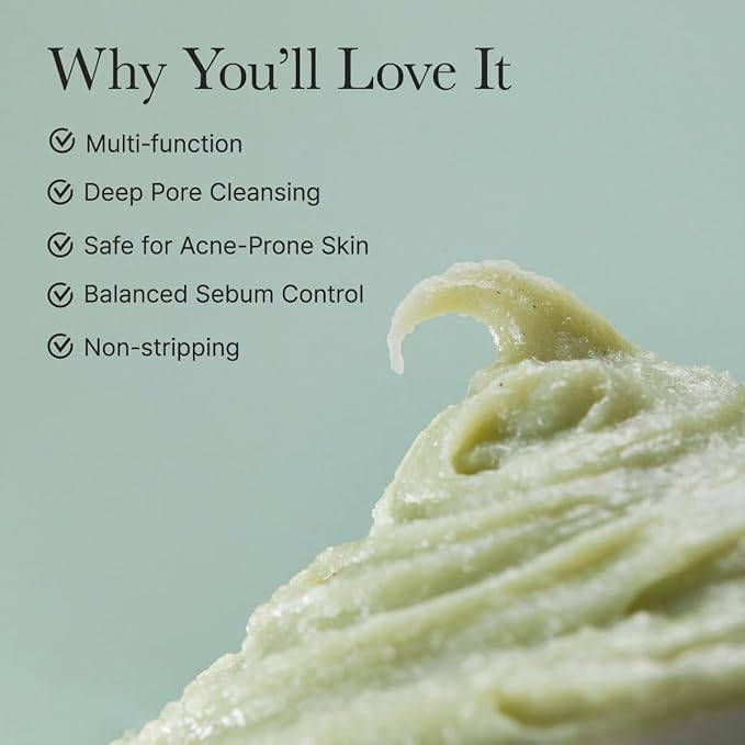 Arencia Korean Rice Mochi Face Cleanser - Face Wash, Gentle Scrub All in One for Deep Cleansing, Moisturizing, Pore Minimizing with Rice Water & Green Tea (4.23oz)