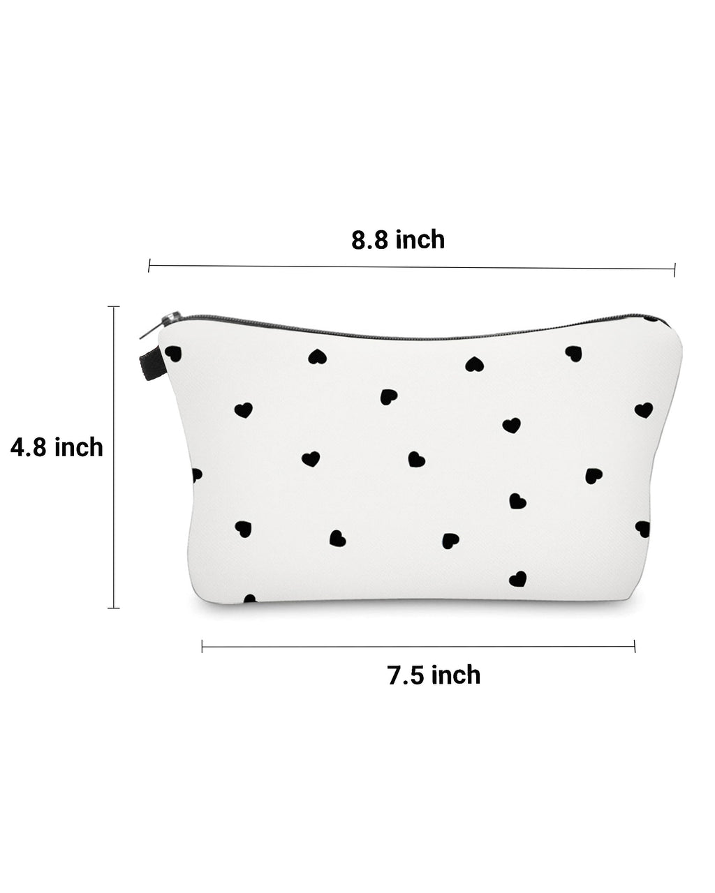Aiphamy Cute Travel Makeup Bag Cosmetic Bag Small Pouch Gift for Women (Little Heart)