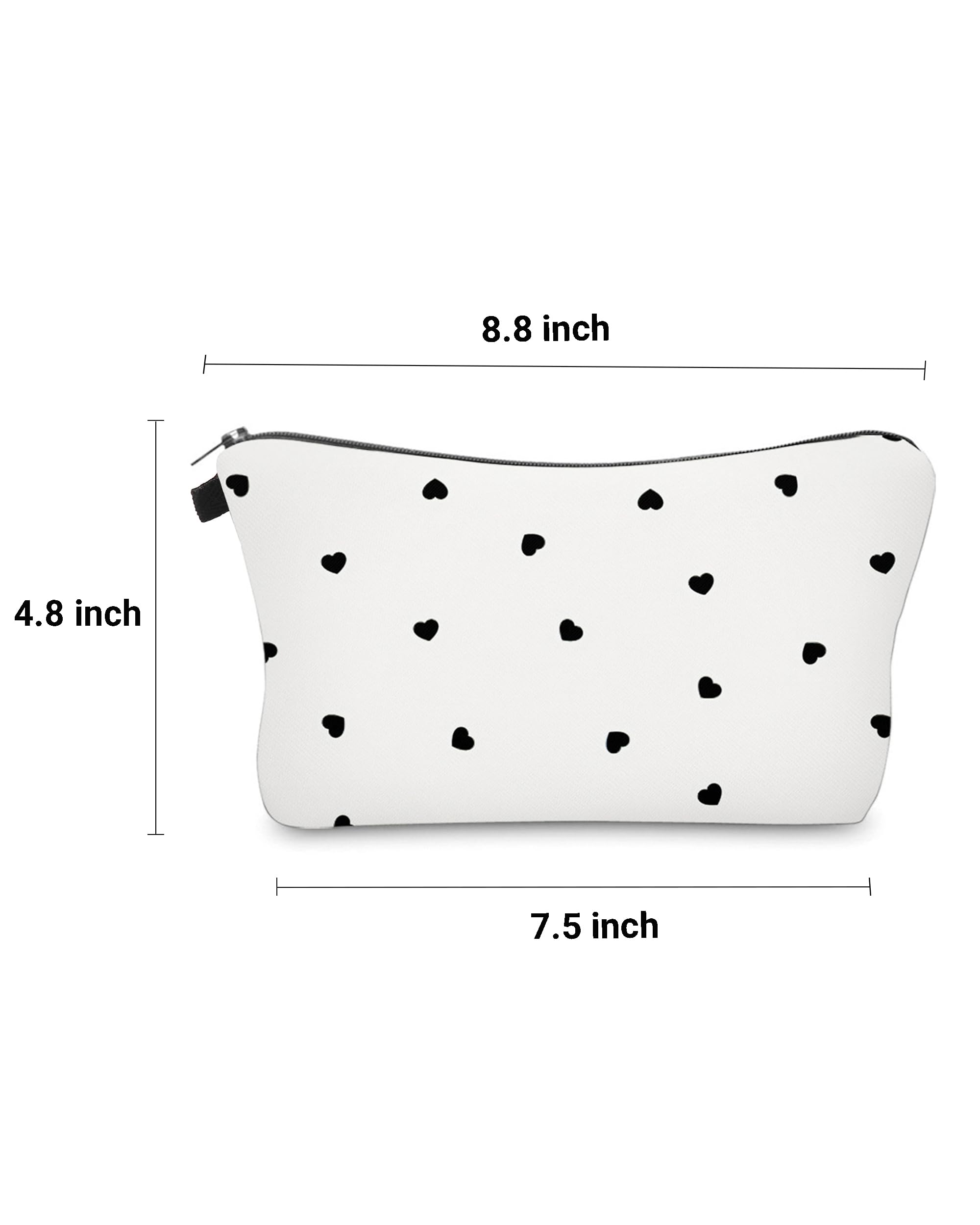 Aiphamy Cute Travel Makeup Bag Cosmetic Bag Small Pouch Gift for Women (Little Heart)