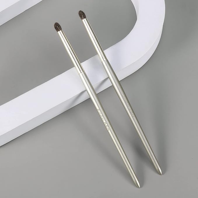 ENZO KEN Natural Pony Hair Eye Shadow Brush, Small Detail Eyeshadow Brush, Detailing Eye Shadow Brushes, Mini Smudge Brushes, Corner Eyeshadow Brush, Eyeshadow Blending Brush, Single Makeup Brushes.