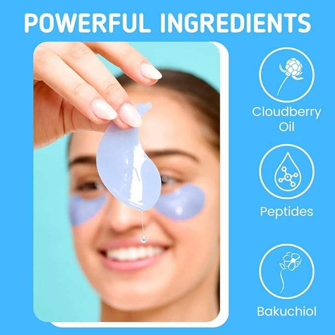 Patchology On Ice Cooling Blue Under Eye Patches for Puffy Eyes | 5pk