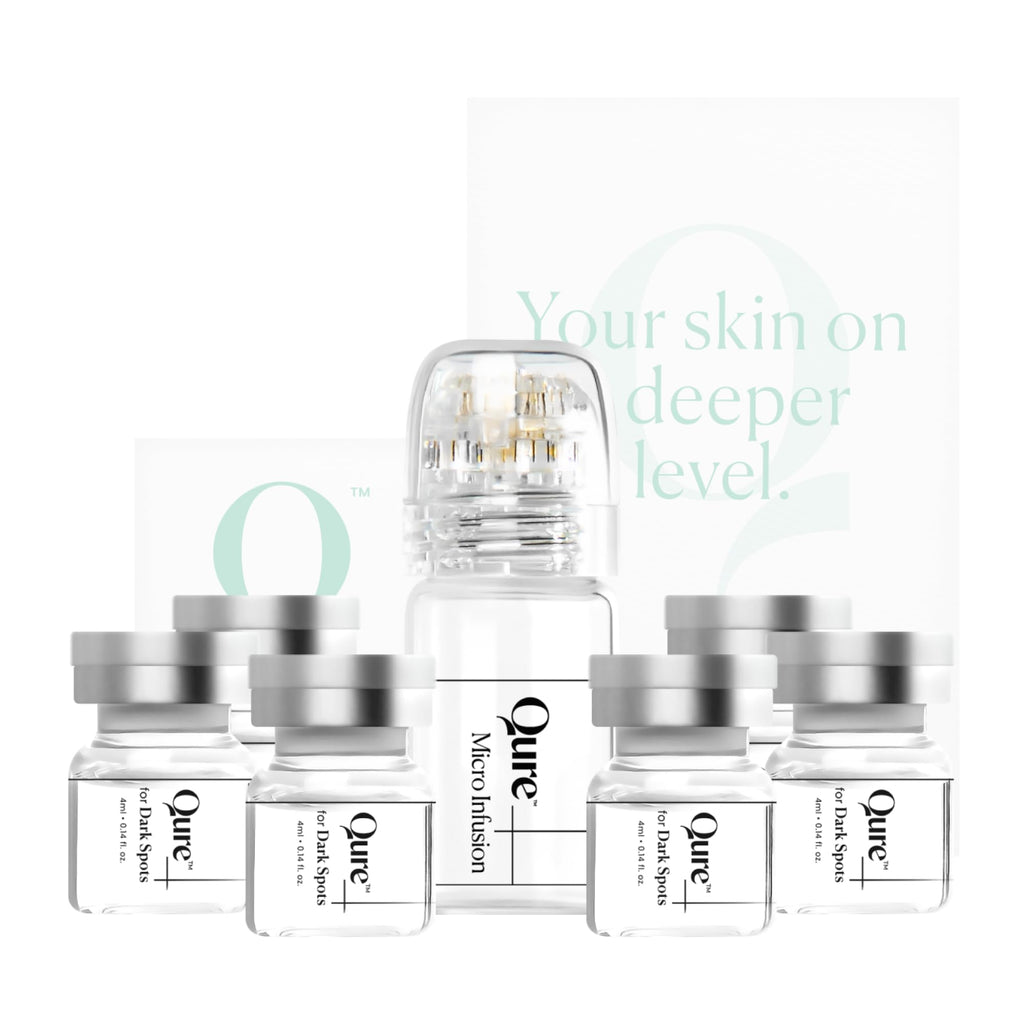 Qure Micro Infusion System for Face & Neck - Facial Moisturizing Essence, Hydrating Serum for All Skin Types, Refreshed Skin - 3-Month Supply