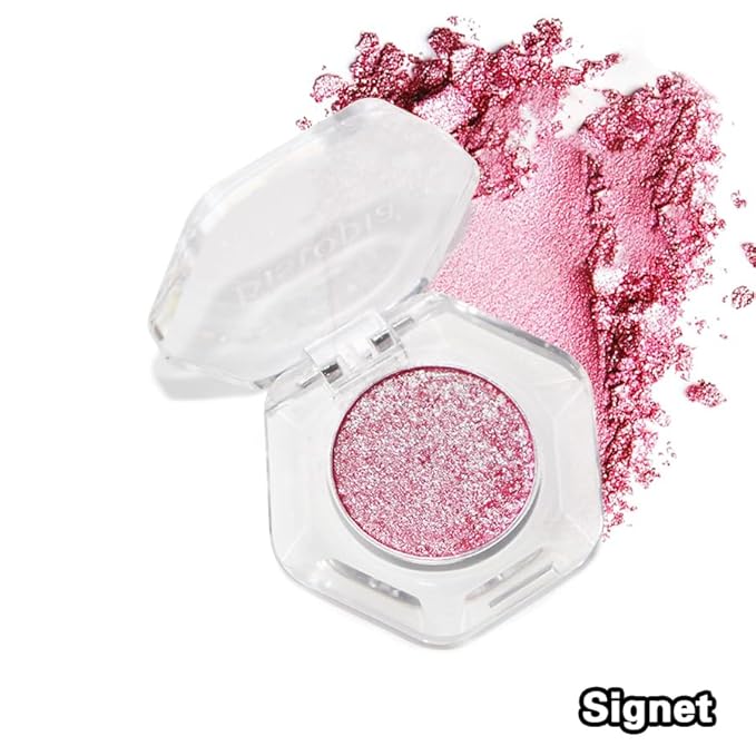 Bistopia Holographic Glitter Single Eyeshadow, Pearlescent Shimmer Metallic Cream Powder Eye Makeup, Blendable Long Lasting Waterproof, Multi-Use Face Highlighter, 2g (Signet)