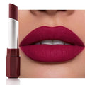 IATMOMOD Burgundy Red Cream Matte Lipstick Stick 04#, Longwear Full Coverage Velvet Lip Color, Waterproof Multi-Use Lip & Cheek Makeup for Party & Daily Wear, Labial con color mate para uso diario