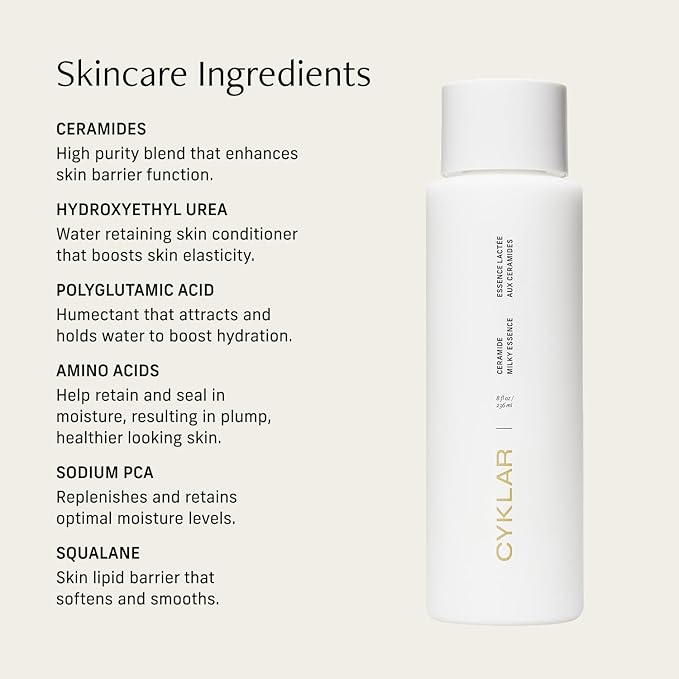 CYKLAR Ceramide Milky Essence Unscented Body Lotion for Dry Skin - 8 fl oz