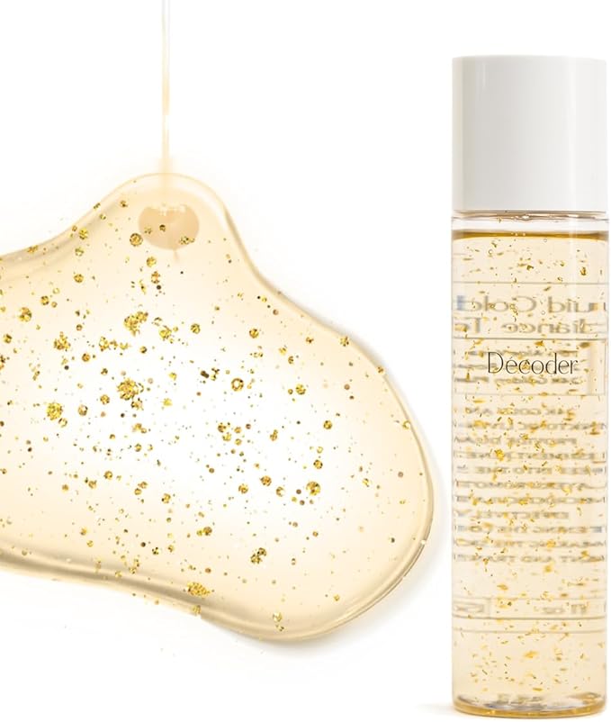 Decoder Liquid Gold Radiance Toner-Serum | Hydrating Face Toner with Hyaluronic Acid, Rose Water & Centella – Alcohol-Free, 24K Gold Infused Skincare for Sensitive Skin & Barrier Repair（5.07 Oz）