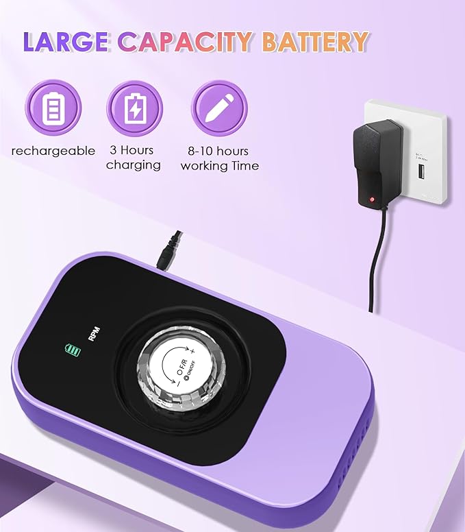 Portable Electric Nail Drill Machine: Professional File Machine 40000RPM