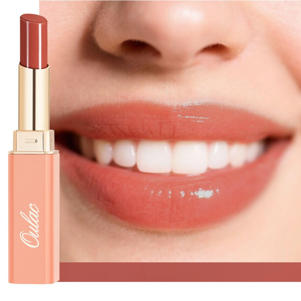 Oulac Moisture Nude Red Lipstick for Women, Hydrate Tinted Lipstick for Mother's Day, Tinted Lip Balm for Dry Lips, Juicy Look, Glossy Finish, Vegan, Cruelty-Free (16)