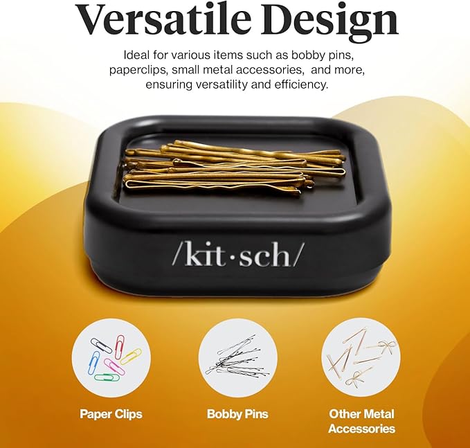 Kitsch Magnetic Bobby Pin Holder - Black, 1 Pc