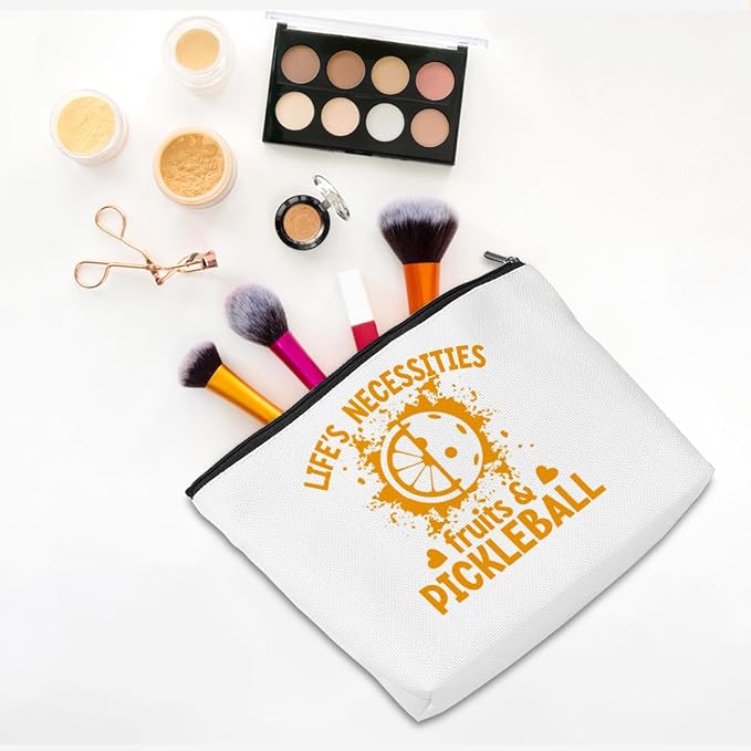 CQM Pickleball Gifts Makeup Bag Pickleball Accessories Cosmetic Bag Pickleball Zipper Pouch Pickleball Lover Gifts for Girls Women Her Pickleball Fans Player Coach Girlfriend Christmas Birthday Gifts