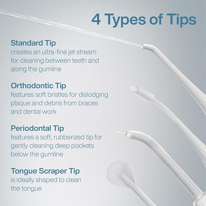 AquaSonic Aqua Flosser - Cordless Rechargeable Water Flosser for Teeth - Waterproof, Portable Oral Irrigator for Dental Cleaning with 5 Jet Tips – Braces Home Travel
