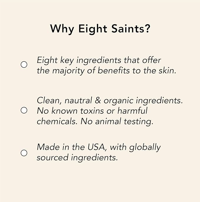 Eight Saints Vitamin C Serum For Face, Anti Aging Facial Serum, Hyaluronic Acid, Vitamin E, Aloe Vera and Jojoba Oil, Hydrating & Brightening Serum for Dark Spots, Fine Lines and Wrinkles, 1oz