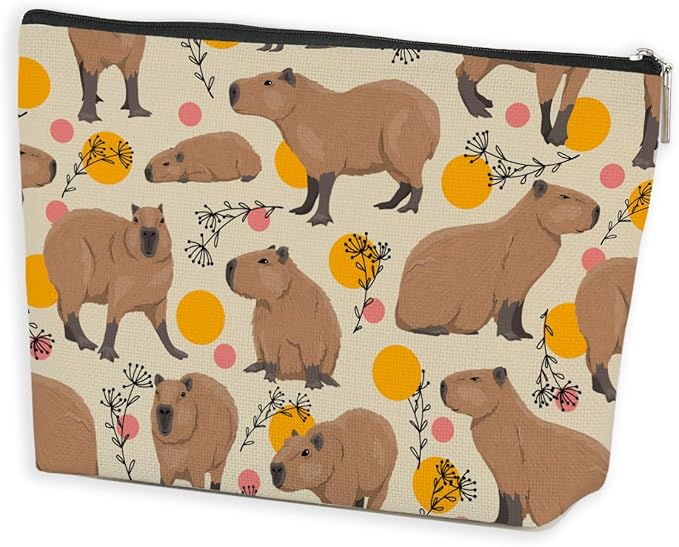 Cute Capybara Makeup Bag Capybara Cosmetic Bag Gifts for Women Girls
